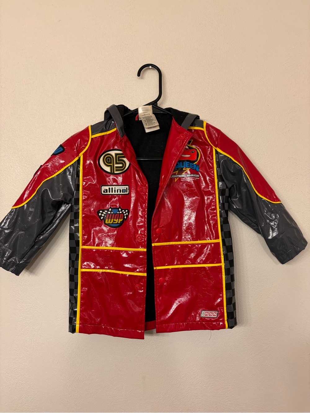 Disney Store Cars Kids Red Lightning McQueen Raincoat with Good XXS 2-3